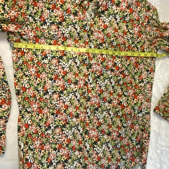 Re-imagined By J Crew Button Collared Shirt floral long sleeve Mens Organic - Picture 6 of 9